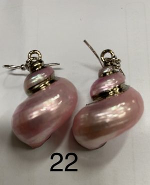 ORECCHINI CONCHIGLIE E ARGENTO TURBO ROSA