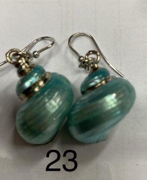 ORECCHINI CONCHIGLIE E ARGENTO TURBO TURCHESE