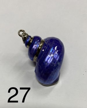 ORECCHINI CONCHIGLIE E ARGENTO TURBO BLU